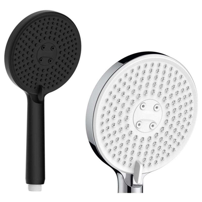 Matt Black Chrome Round Hand Shower Heads